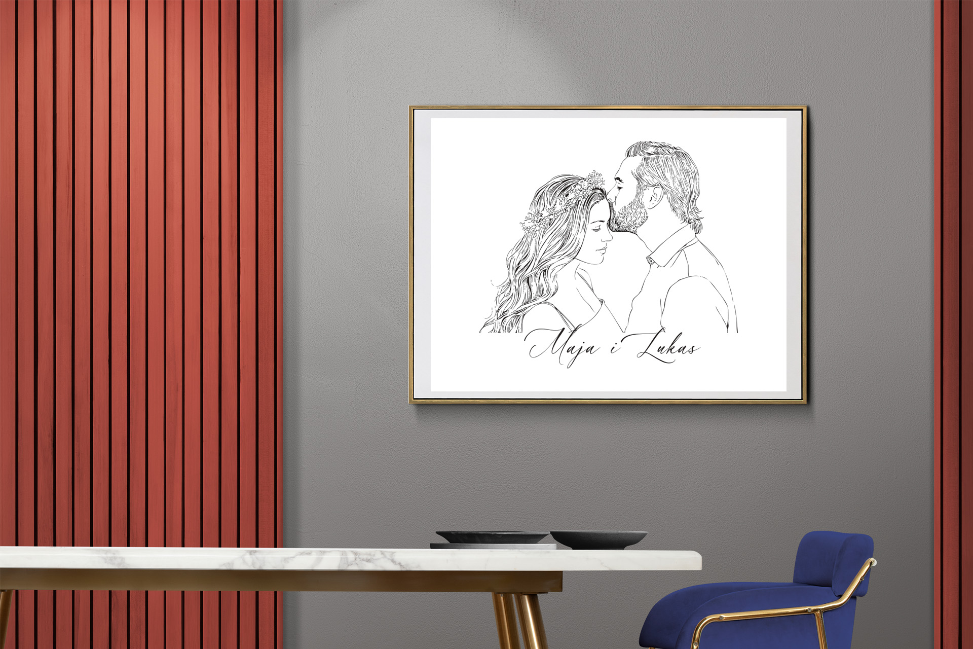 personalizirani linijski plakat poster magical book lab 5